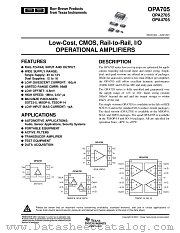 OPA705UA/2K5 datasheet pdf Texas Instruments