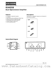 KA4558DTF datasheet pdf Fairchild Semiconductor
