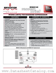 BCM2140 datasheet pdf Broadcom
