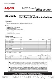 2SC5980 datasheet pdf SANYO