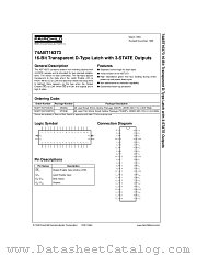 74ABT16373CMTD datasheet pdf Fairchild Semiconductor