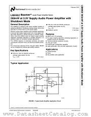 LM4902LDX datasheet pdf National Semiconductor