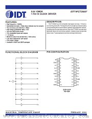 IDT74FCT20807QI datasheet pdf IDT
