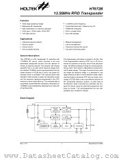 HT672B datasheet pdf Holtek Semiconductor