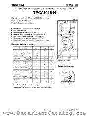TPCA8016-H datasheet pdf TOSHIBA
