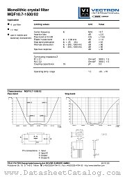 MQF10.7-1500/02 datasheet pdf Vectron