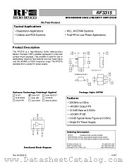 RF3315 datasheet pdf RF Micro Devices