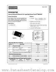 FDW2507NZ_NL datasheet pdf Fairchild Semiconductor