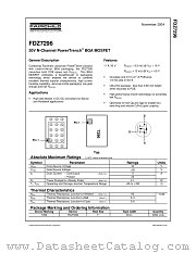 FDZ7296 datasheet pdf Fairchild Semiconductor