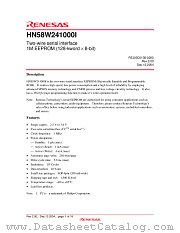 HN58W241000FPIE datasheet pdf Renesas