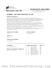 5962-9200401MPA datasheet pdf National Semiconductor