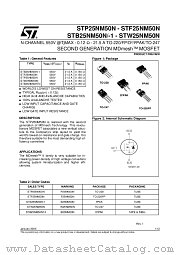 STW25NM50N datasheet pdf ST Microelectronics