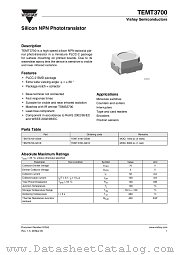 TEMT3700-GS18 datasheet pdf Vishay