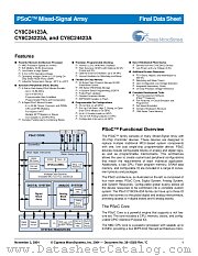 CY8C24223A datasheet pdf Cypress