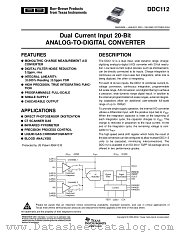 DDC112YK/2K datasheet pdf Texas Instruments