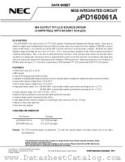 UPD160061A datasheet pdf NEC