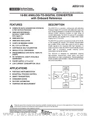 ADS1110A3IDBVR datasheet pdf Texas Instruments
