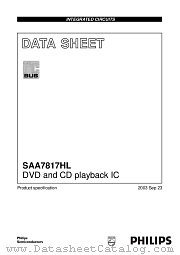 SAA7817HL datasheet pdf Philips