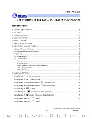 W964A6BBN datasheet pdf Winbond Electronics