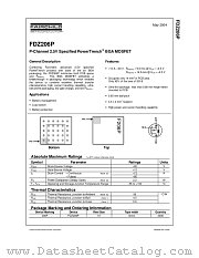 FDZ206P_NL datasheet pdf Fairchild Semiconductor