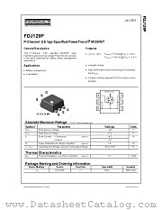 FDJ129P datasheet pdf Fairchild Semiconductor