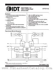 IDT70V19L15PF datasheet pdf IDT
