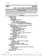 AK4537 datasheet pdf AKM