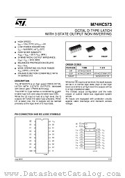 M74HC573 datasheet pdf ST Microelectronics
