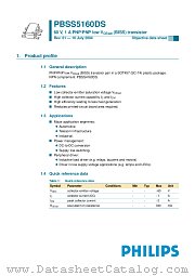 PBSS5160DS datasheet pdf Philips