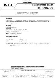 UPD16700N-XXX datasheet pdf NEC