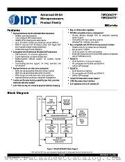 IDT79RC64T575-250DP datasheet pdf IDT