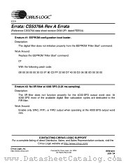 CS5376A datasheet pdf Cirrus Logic