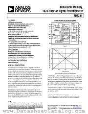 AD5231BRU10 datasheet pdf Analog Devices