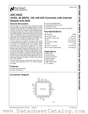 ADC10030EVAL datasheet pdf National Semiconductor