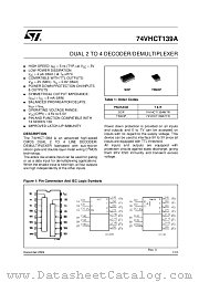 74VHCT139A datasheet pdf ST Microelectronics