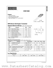 KSD1692YS datasheet pdf Fairchild Semiconductor
