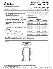 CD74HC154EN datasheet pdf Texas Instruments