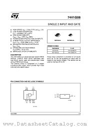 74V1G08 datasheet pdf ST Microelectronics