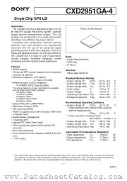 CXD2951GA-4 datasheet pdf SONY