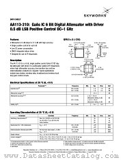 AA113-310 datasheet pdf Skyworks Solutions