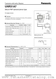 UNR31A7 datasheet pdf Panasonic