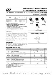 STB20NM50T4 datasheet pdf ST Microelectronics
