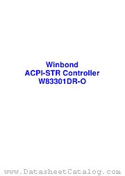 W83301DR-O datasheet pdf Winbond Electronics