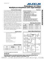 MAX4029 datasheet pdf MAXIM - Dallas Semiconductor