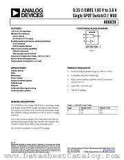 ADG839YKSZ-500RL7 datasheet pdf Analog Devices