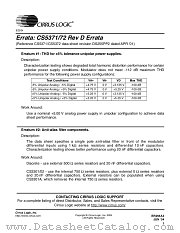 CS5371 datasheet pdf Cirrus Logic