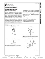 LM311 MWA datasheet pdf National Semiconductor