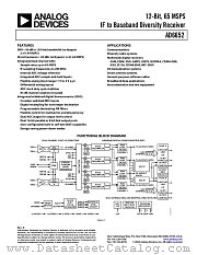 AD6652BC/PCB datasheet pdf Analog Devices