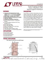 LTC6912 datasheet pdf Linear Technology