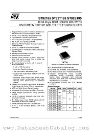 ST92T195D7B1 datasheet pdf ST Microelectronics